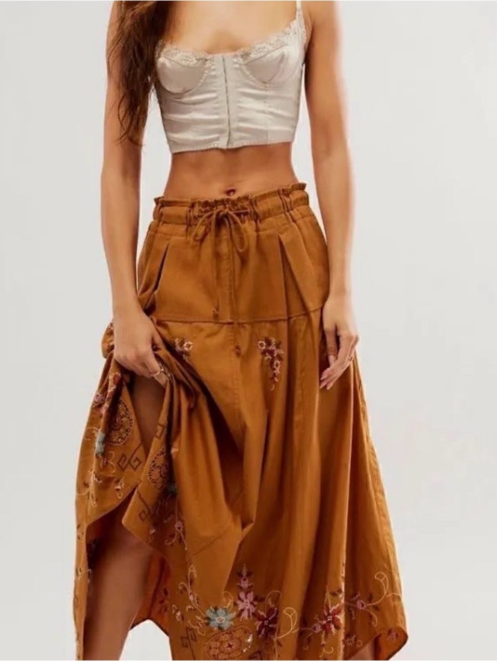 Free People Arielle maxi embroidery skirt - Picture 4 of 9